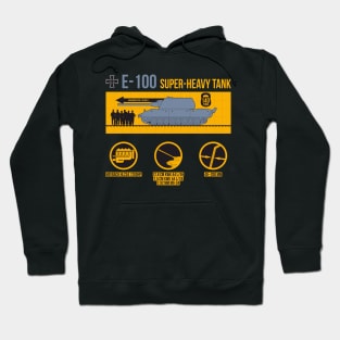 Infographic German super-heavy tank E-100 Hoodie